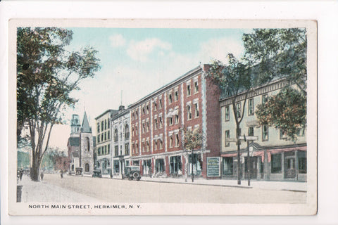 NY, HERKIMER - North Main Street postcard - D17157