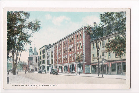 NY, Herkimer - North Main Street postcard - D17157