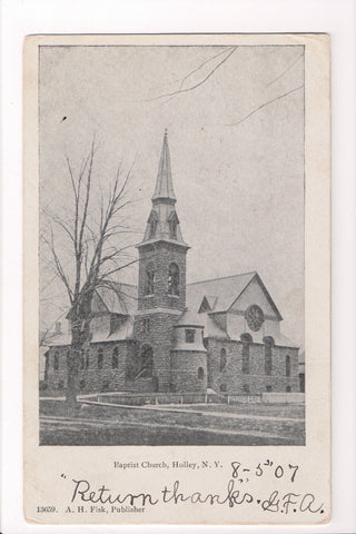 NY, HOLLEY - Baptist Church - A H Fisk postcard - D17211