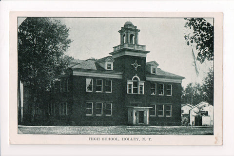 NY, Holley - High School postcard - D17210
