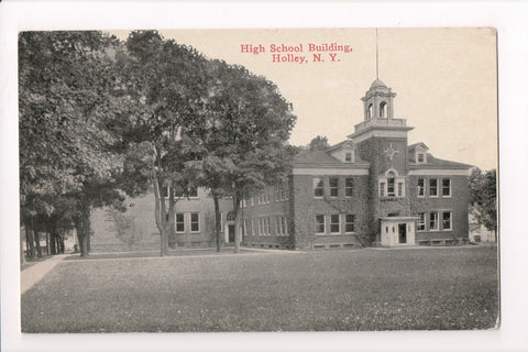 NY, HOLLEY - High School postcard - D17155