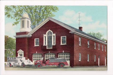 NY, HOMER - Fire Station, Fire Trucks with 1 being white - D17205