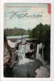 NY, ITHACA - Cornell University - Triphammer Falls, small bulding - A07072