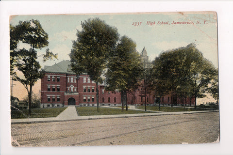NY, Jamestown - High School - Harry H Hamm postcard - A17149