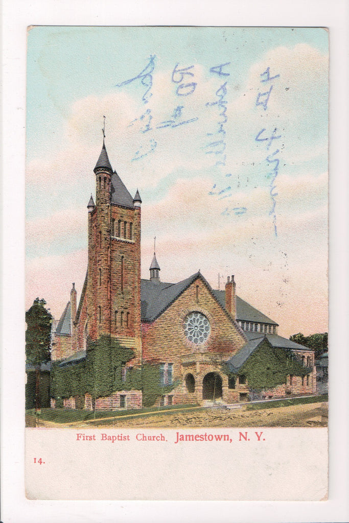 NY, JAMESTOWN - First Baptist Church - @1909 postcard - D17126
