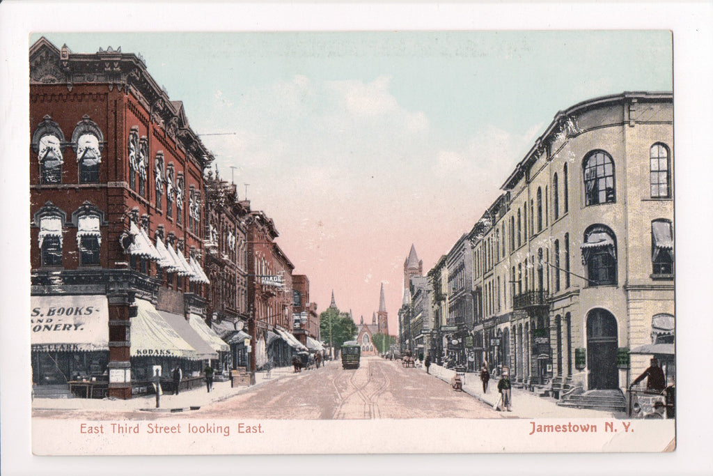 NY, JAMESTOWN - East Third Street, awning with Kodaks D17057