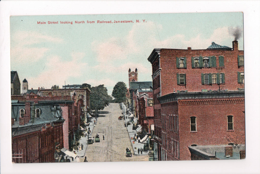 NY, JAMESTOWN - Main Street postcard - D17052