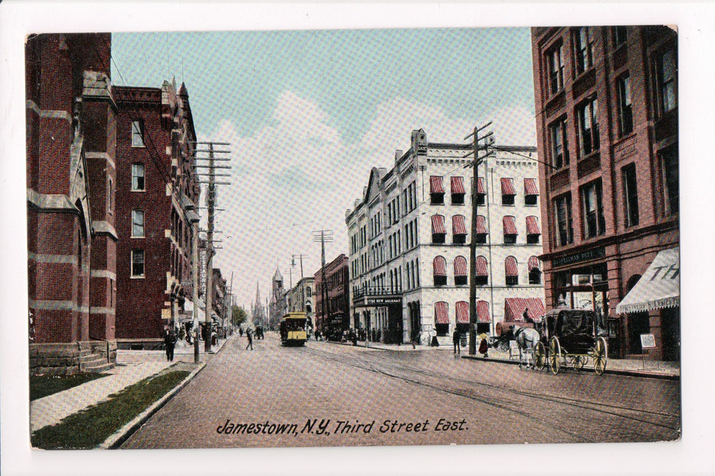 NY, JAMESTOWN - Third Street East postcard - D17053