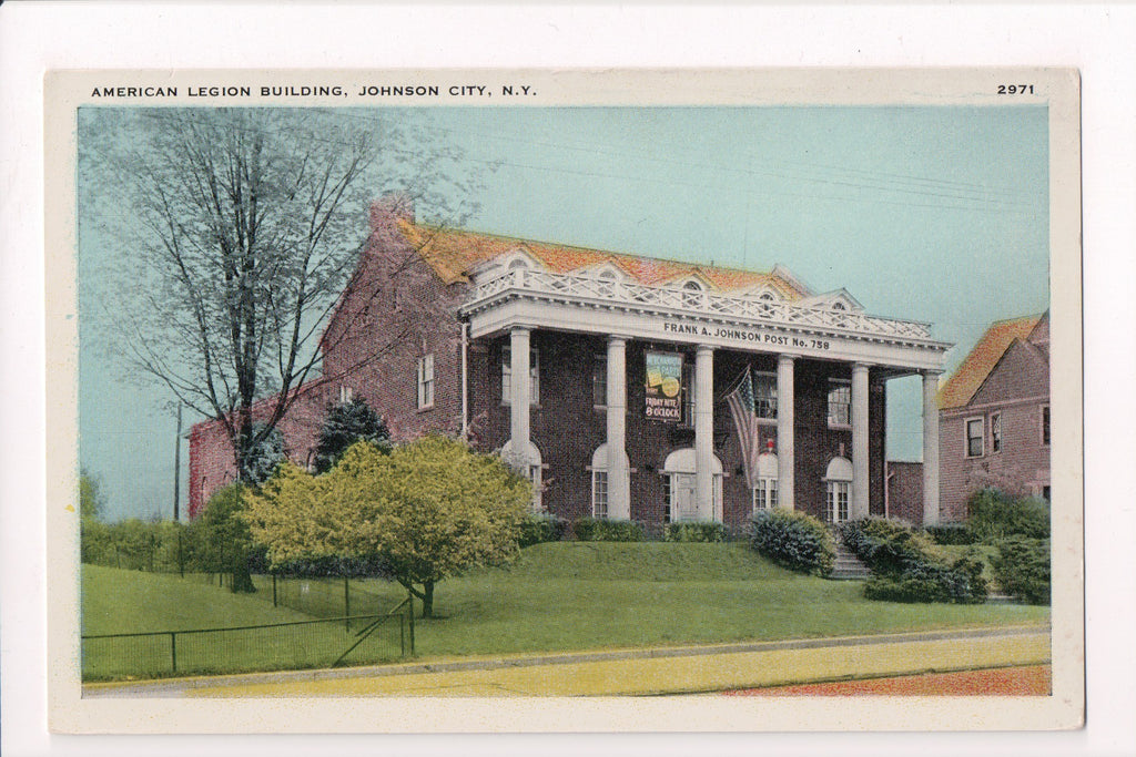 NY, JOHNSON CITY - American Legion Bldg, Frank A Johnson Post 758 - D17062