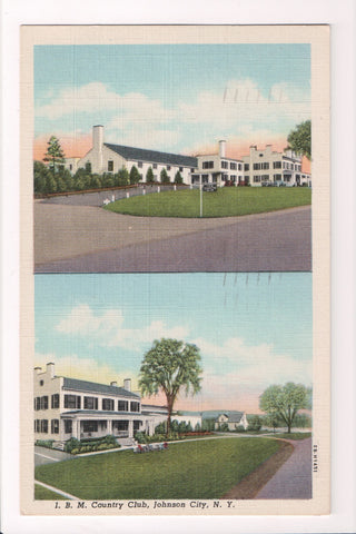 NY, Johnson City - IBM Country Club postcard - D17100