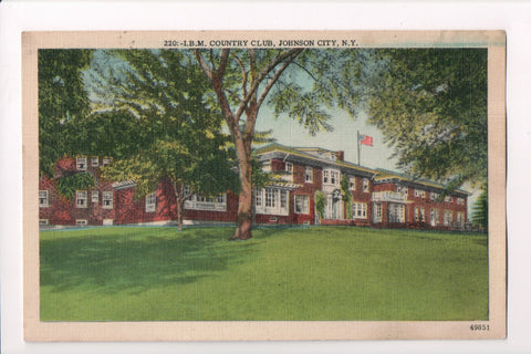 NY, Johnson City - IBM Country Club postcard - D17063