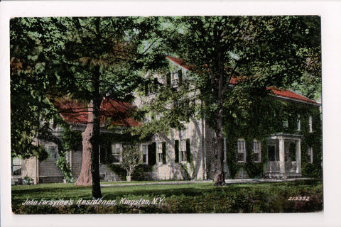 NY, KINGSTON - John Forsythes Residence, vintage postcard - K03054