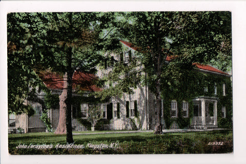 NY, Kingston - John Forsythes Residence, vintage postcard - K03054