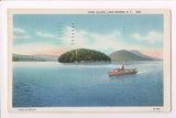 NY, LAKE GEORGE - Dome Island, @1937 postcard - A17331