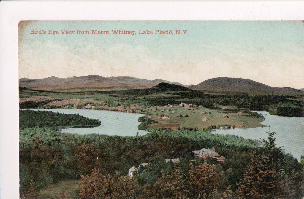 NY, LAKE PLACID - Birds Eye View form Mount Whitney, @1911 postcard - D03078