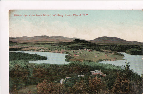 NY, Lake Placid - Birds Eye View form Mount Whitney, @1911 postcard - D03078