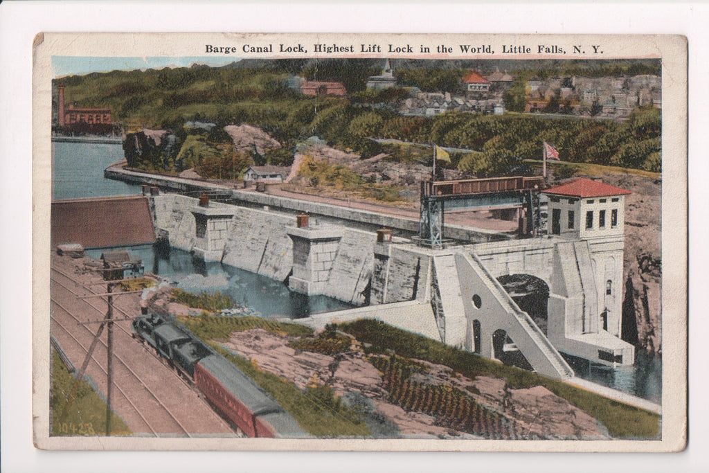 NY, LITTLE FALLS - Barge Canal Lock, Highest Lift Lock (original SOLD) B17107
