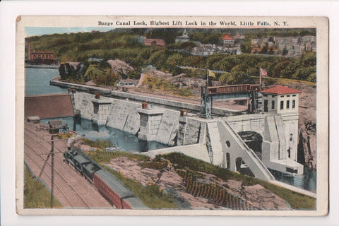 NY, Little Falls - Barge Canal Lock, Highest Lift Lock in world - B17107