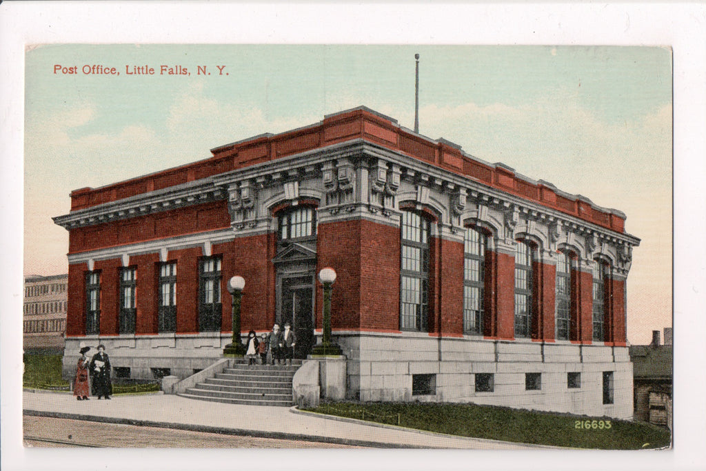 NY, LITTLE FALLS - Post Office, PO, vintage postcard - w04132