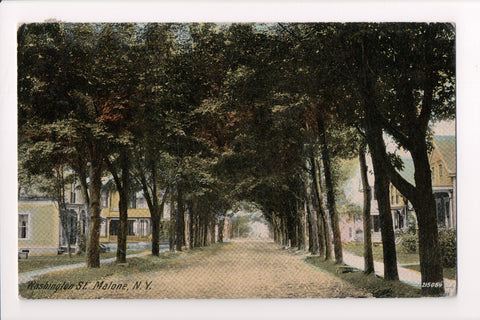 NY, Malone - Washington Street postcard - H04018