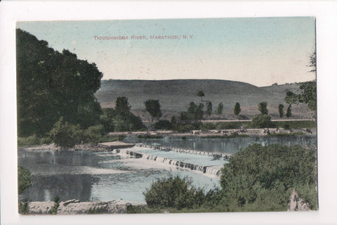 NY, Marathon - Tioughnioga River and area postcard - w02816