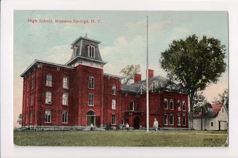 NY, MASSENA SPRINGS - High School postcard - CR0029