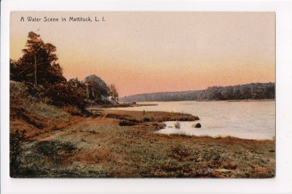 NY, Mattituck - Long Island water scene - Gildersleeve card - A07112