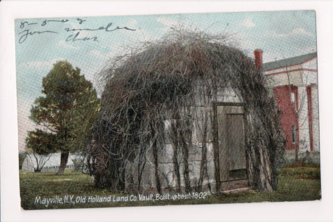 NY, MAYVILLE - Holland Land Co Vault built @1802 postcard - K06017