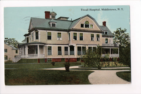 NY, MIDDLETOWN - Thrall Hospital closeup postcard - H04127