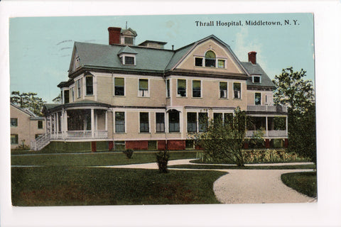 NY, Middletown - Thrall Hospital closeup postcard - H04127
