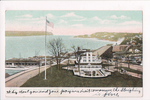 NY, New York - Claremont Inn - @1909 Rutland & Troy RPO cancel - 1909