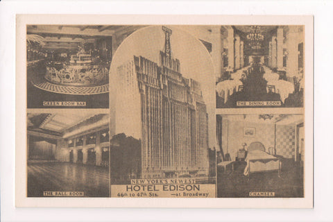 NY, New York City - Hotel Edison, multi view postcard - A17013