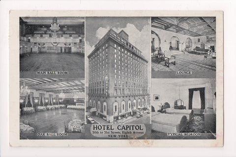 NY, NEW YORK CITY - Hotel Capitol, Wm Howard Mgr, @1956 postcard - C-0069