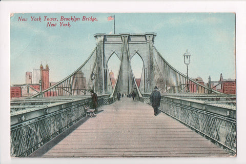 NY, NEW YORK CITY - Brooklyn Bridge closeup of wooden walkway - CP0327