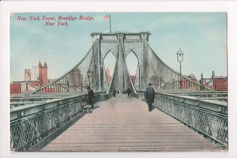 NY, New York City - Brooklyn Bridge closeup of wooden walkway - CP0327
