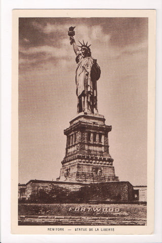 NY, NEW YORK CITY - Statue de la Liberte - Fort Wood postcard - A06425