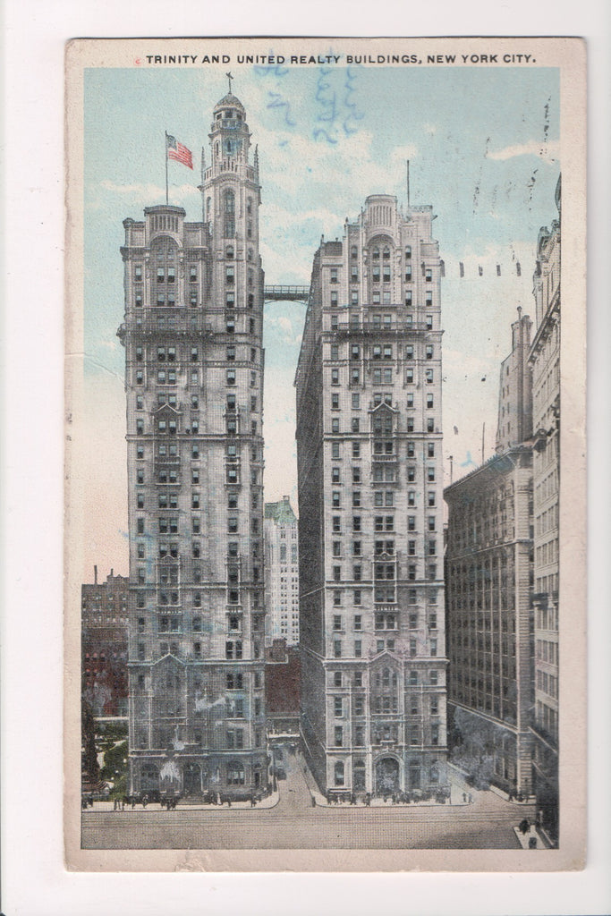NY, New York City - Trinity and United Realty bldg postcard - w02827