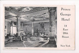 NY, NEW YORK CITY - Prince George Hotel Main Lounge @1941 postcard - w03444