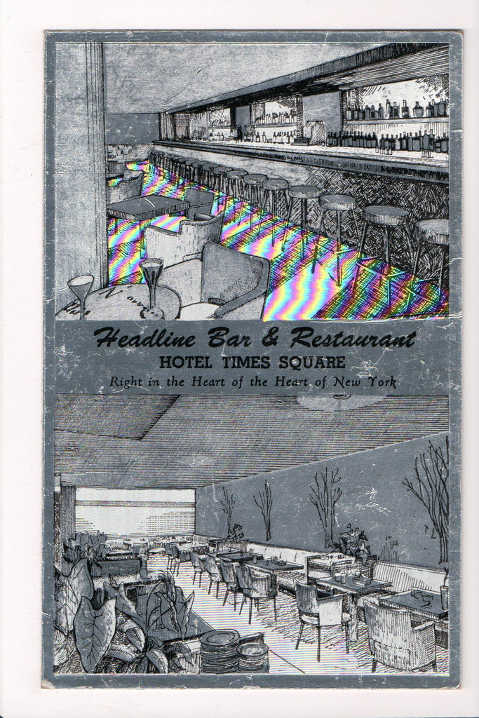 NY, NEW YORK CITY - Hotel Times Square, Headline Bar, Restaurant (original SOLD) w04772