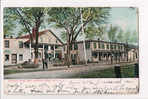 NY, NEW CITY - Hotel Elms, Hotel Bardin, street scene - S01487