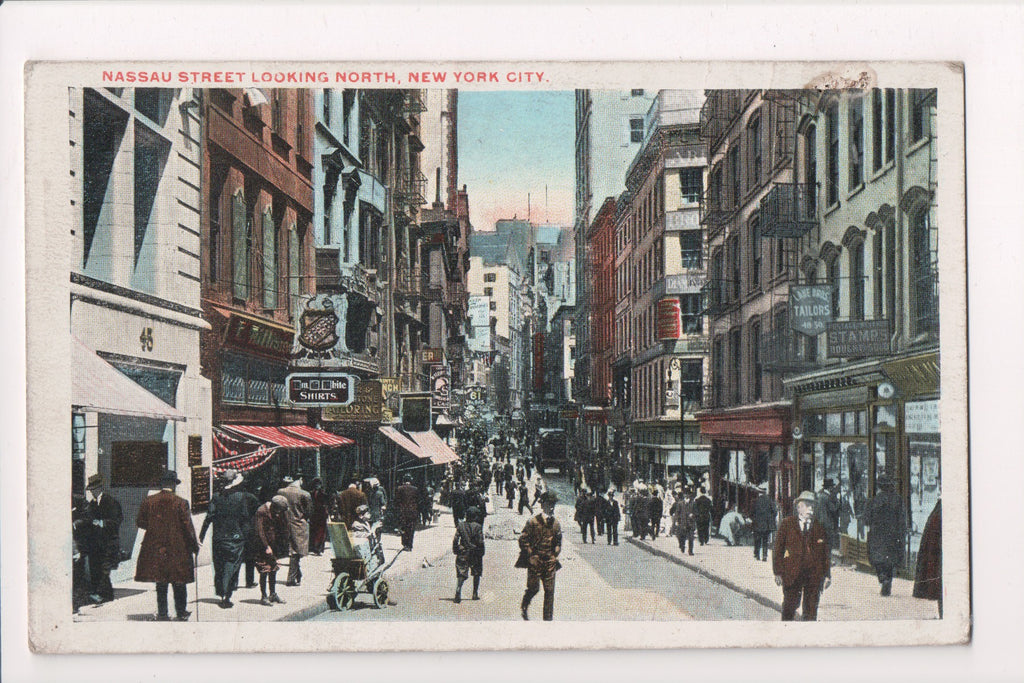 NY, NEW YORK CITY - Nassau St, Lane Bros Tailors, Street Scene postcard - 606107