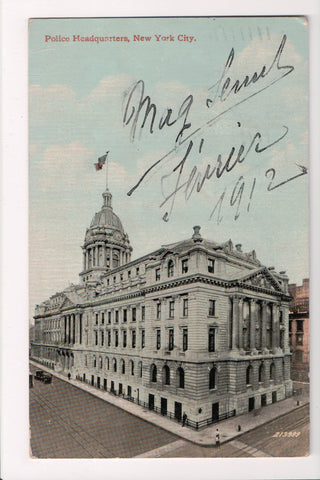 NY, NEW YORK CITY - Police Headquarters in NYC @1912 postcard - C17559