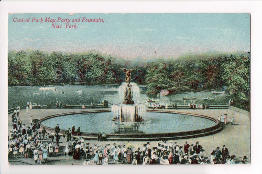 NY, NEW YORK CITY - Central Park, May Party, Fountain (original SOLD) CP0683