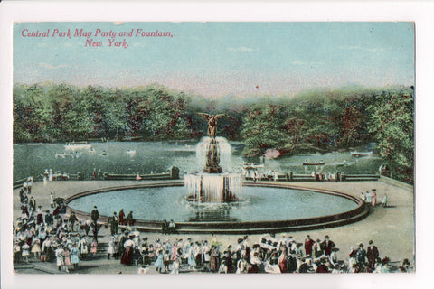 NY, New York City - Central Park, May Party and Fountain - CP0683