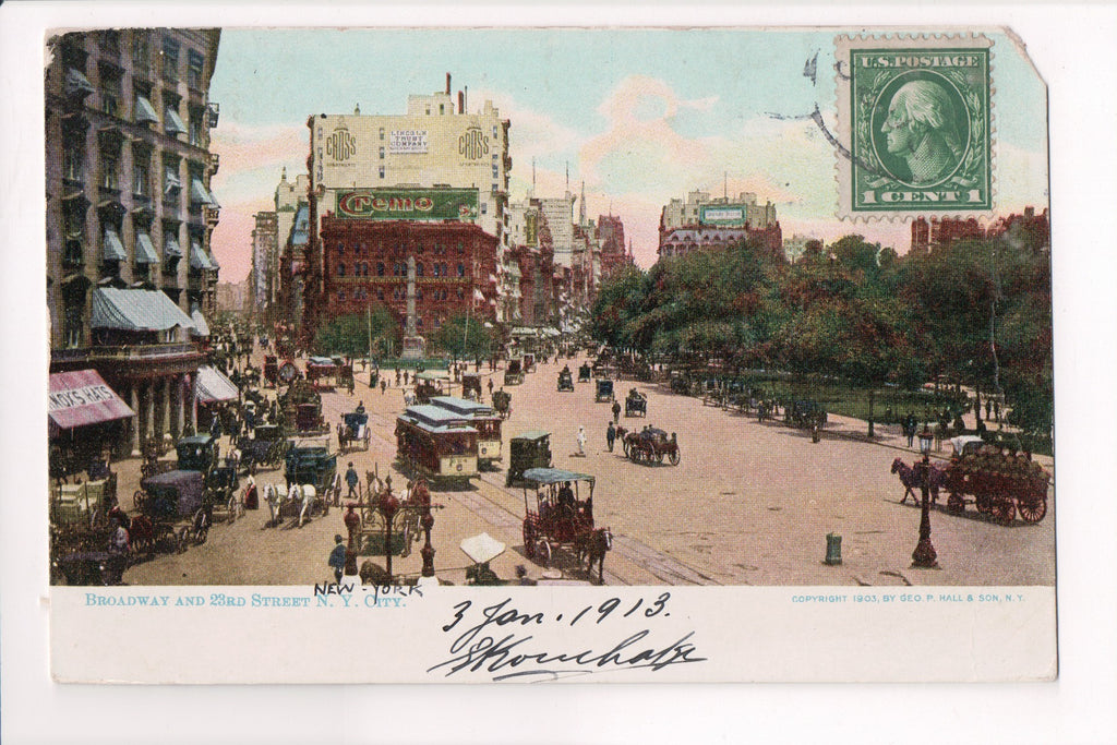 NY, New York City - Broadway and 23rd Sts postcard - CP0704