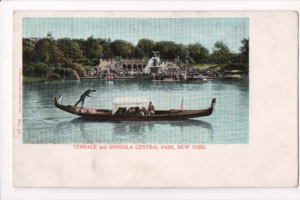 NY, NEW YORK CITY - Central Park, Terrace, Gondola, fountain - CP0722