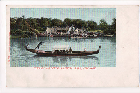 NY, New York City - Central Park, Terrace, Gondola, fountain - CP0722