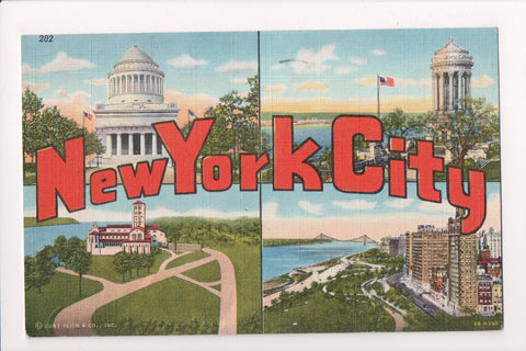 NY, NEW YORK CITY - Large Letter vintage postcard - D05453