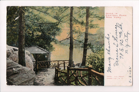 NY, NEW YORK CITY - Central Park Nook in NYC, @1906 postcard - I03217