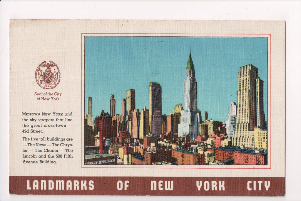 NY, NEW YORK CITY - Landmarks - @1944 (original SOLD) VT0080